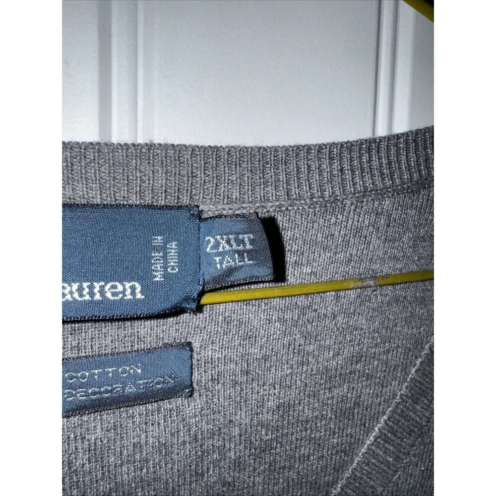 Polo Ralph Lauren Big And Tall Pima Cotton V-Neck Sweater Vest  2XLT 2X TALL